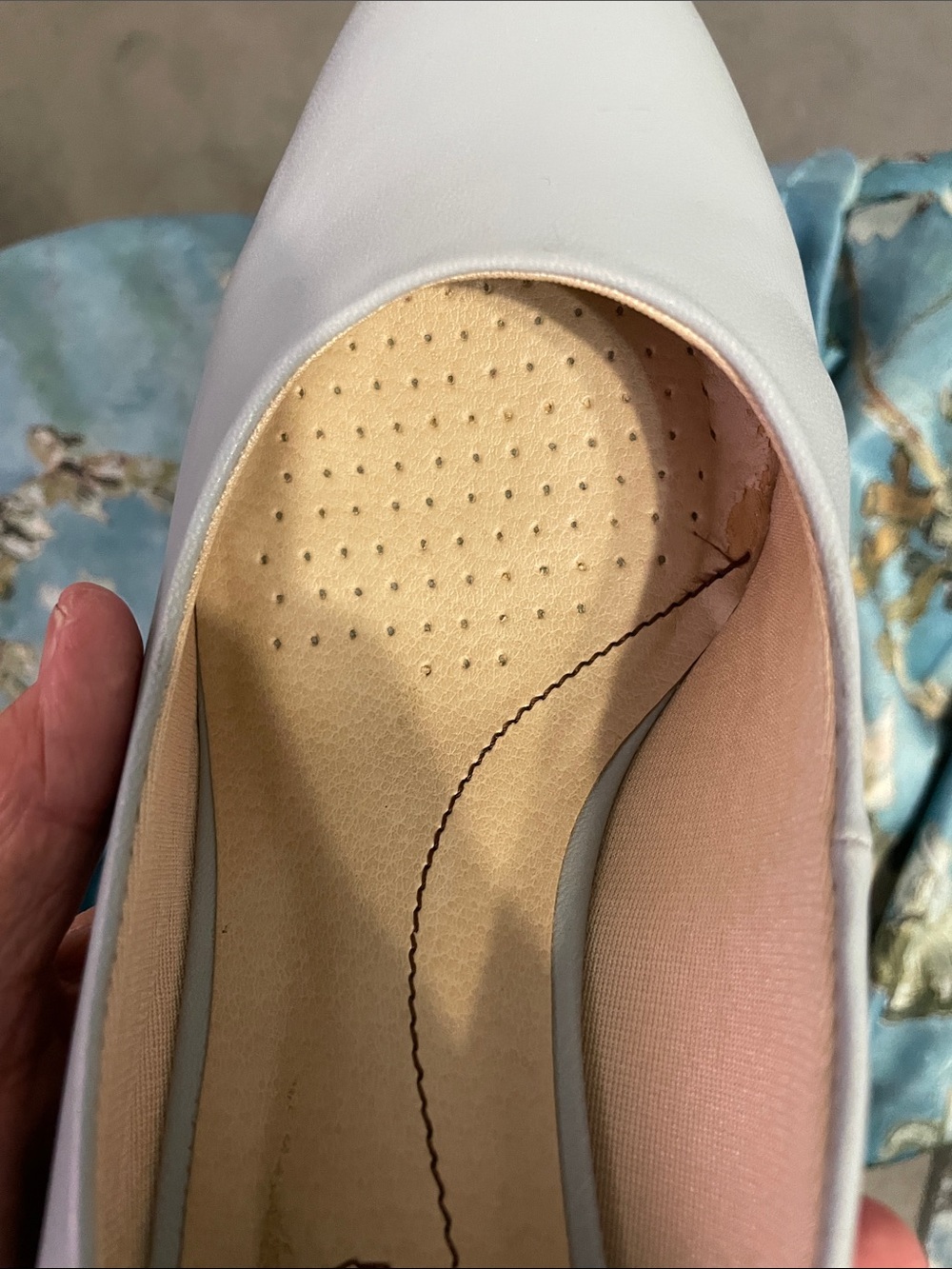 Life Stride Women's Pale Blue Patent Round-Toe Flats - Picture 5 of 8
